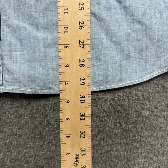 Polo Ralph Lauren New Classic Western Shirt Mens XXL 2XL Blue Chambray Vtg 90's - Picture 6 of 10